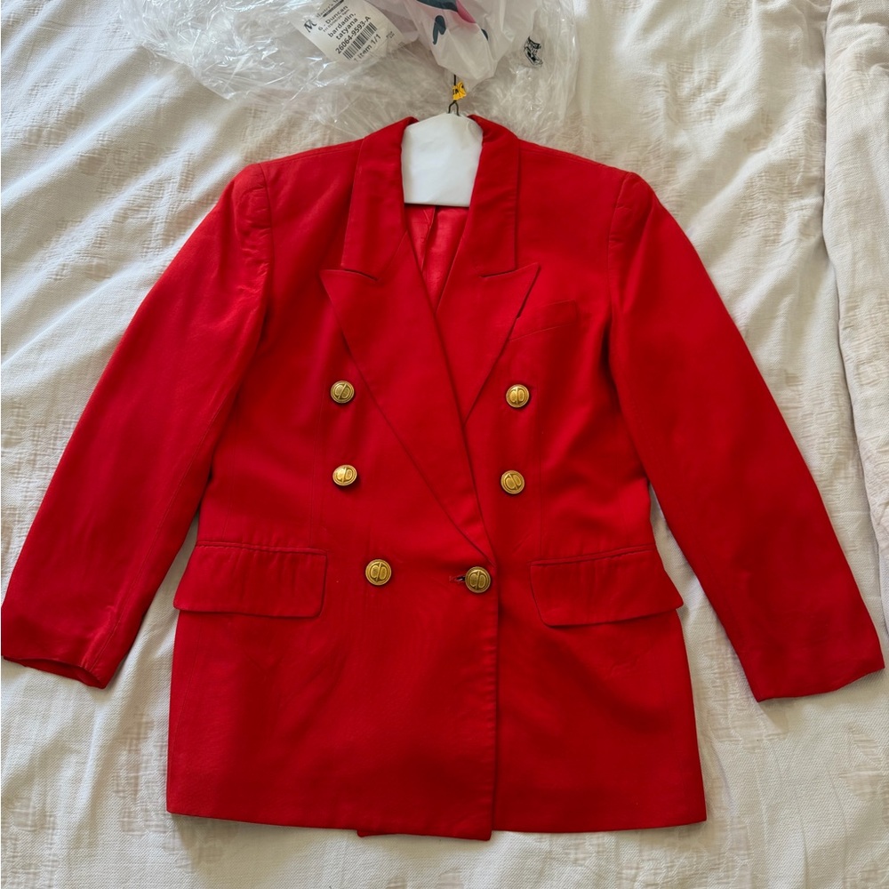 Vintage beautiful Christian Dior red blazer